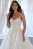 Close-up of Christina Wu 15913 sweetheart corset bodice with scattered beading