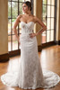 Front view of Christina Wu 15939 lace sheath wedding dress without the removable bolero