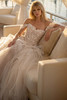 Front view of Randy Fenoli Katarina lace ball gown with sweetheart neckline
