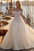 Front view of Randy Fenoli Katarina ball gown wedding dress with off-the-shoulder straps