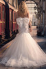 Back view of Lana dress with oversized detachable bow and tulle skirt