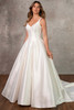 Front view of Essense of Australia D4451 Mikado A-line wedding dress
