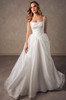 Front view of Essense of Australia D4484 luxe organza A-line wedding dress