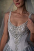 Close-up of D4485 embellished bodice and scoop neckline