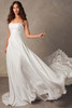 Front view of Essense of Australia D4504 liquid crepe A-line wedding dress