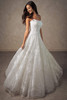 Front view of Essense of Australia D4571 lace A-line wedding dress