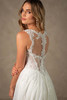 Back close-up of D4577 illusion lace bodice without sleeves