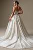 Back view of Kalinda wedding dress with detachable Cartago satin train