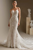 Front view of Sottero and Midgley Rashida lace fit-and-flare wedding dress