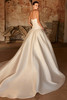 Back view of Aldrige dress showing dropped waist and voluminous skirt