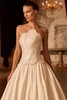 Front detail of Baudy dress showing beaded scalloped strapless bodice