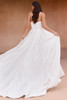 Back view of Crisantem dress with detachable sweeping train