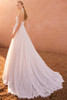 Back view of Erdith low open back A-line wedding dress