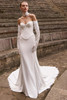 Front view of Pronovias Etagy sweetheart fit-and-flare wedding dress
