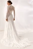 Back view of Veinra dress showing detachable lace yoke and covered buttons