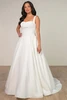 Stella York SY8178 Matte Satin A-line wedding dress with sweetheart neckline and wide straps