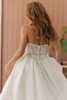 Back bodice detail of Stella York SY8181 strapless lace ballgown wedding dress