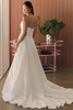 Back view of Stella York SY8191 A-line wedding gown with strapless bodice and sweeping train