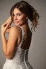 Back detail of SY8314 dress with low back and floral lace straps