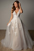 Front view of Stella York SY8316 lace A-line wedding dress