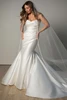 Front view of Stella York SY8346 Mikado fit and flare wedding dress