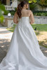 Back view of D4479 dress showing full skirt and sweeping train