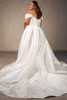 Back view of D4493 dress showing detachable Mikado overskirt and train