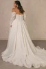 Back view of D4591+ dress showing lace buttons and wide train