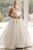 Front view of SY8239 Grand Satin ball gown with sculpted pleats
