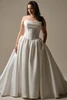 Front view of Maggie Sottero Yuma plus size Mikado wedding dress