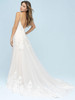Back view of 9611 open back and lace tulle train dress