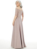 Back view of blush Morilee 72220 off-the-shoulder mother dress