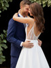 Back view D3080 illusion V-back and exposed boning wedding dress