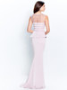 Back view of Montage 120903 petal fitted gown with keyhole back