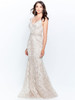 Front view of Montage 120921 cappuccino lace mother of the bride dress