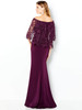 Lace cape overlay adds elegant coverage to this sleek and fitted back design