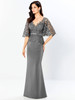 Flutter Sleeves Mother of the Bride dress Montage 220946