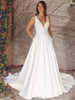 Plunging Justin Alexander Bridal Gown April 88146