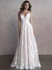 Front view of Allure Bridals 9811 A-line lace wedding dress