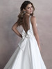 Detail view of 9813 oversized bow and covered button dress
