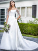 Front view Jasmine Bridal F221057 A-line Mikado wedding dress
