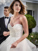 Close-up F221067 beaded sweetheart bodice wedding dress