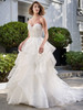 Front view Jasmine Bridal F221067 sweetheart ruffled organza wedding dress