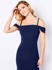 Crystal-trimmed straps and sleek neckline elevate this classic column gown