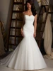 Front view of Morilee 5108 strapless mermaid wedding dress