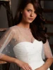 Morilee 5108 mermaid wedding gown with optional sheer embellished capelet sold separately