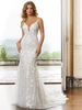 Front view Morilee Desiree 2403 caviar net with floral lace fit and flare wedding dress