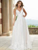 Front view Morilee Dina 2404 A-line lace wedding dress