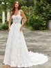 Front view of Morilee Dierdre 5947 sweetheart A-line wedding dress