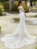 Back view Fabrizia 2465 illusion back petal train wedding dress